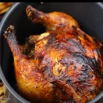 Air fryer whole chicken recipes featuring golden, crispy-skinned birds cooked to juicy, tender perfection for delicious family meals